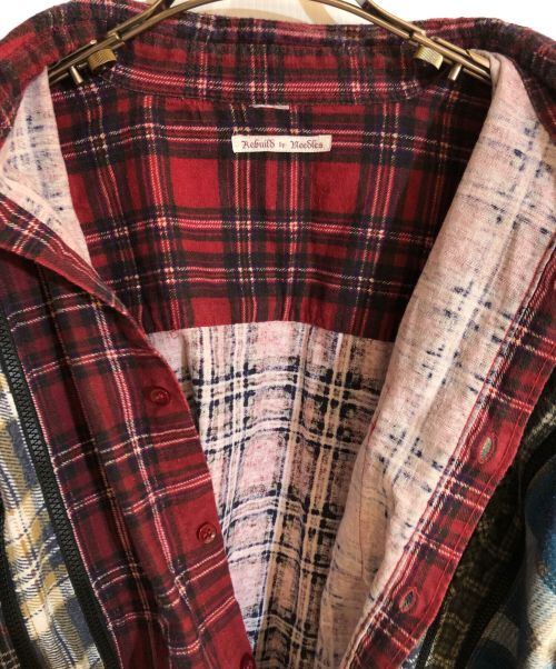 Rebuild by Needles（リビルドバイニードルス）Rebuild by Needles (リビルドバイニードルス) Flannel Shirt - 7 Cuts Zipped Wide Shirt/フランネルシャツ７カットジップワイドシャツ マルチカラー サイズ:不明の古着・服飾アイテム