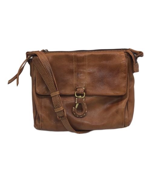 genten（ゲンテン）genten (ゲンテン) フックデザイン ショルダーバッグ ブラウンの古着・服飾アイテム
