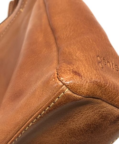 genten（ゲンテン）genten (ゲンテン) フックデザイン ショルダーバッグ ブラウンの古着・服飾アイテム