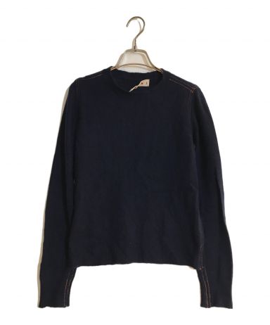 中古・古着通販】MARNI (マルニ) カシミヤステッチニット ネイビー