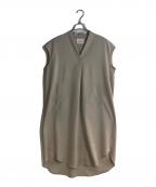 MIDIUMISOLIDミディウミソリッド）の古着「ノースリーブワンピース」｜アイボリー