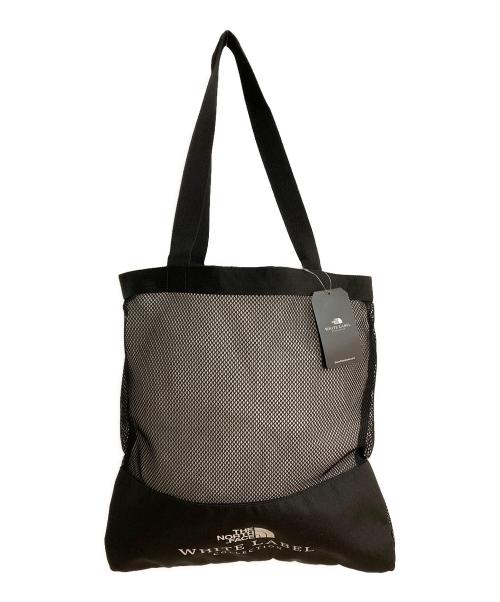 THE NORTH FACE WHITE LABEL（ザノースフェイスホワイトレーベル）THE NORTH FACE WHITE LABEL (ザノースフェイスホワイトレーベル) トートバッグメッシュ ロゴプリントハンドバッグ ブラック 未使用品の古着・服飾アイテム