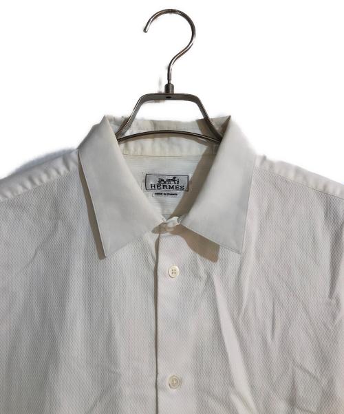 HERMES（エルメス）HERMES (エルメス) コットン ショートスリーブシャツ ホワイト サイズ:SIZE16の古着・服飾アイテム