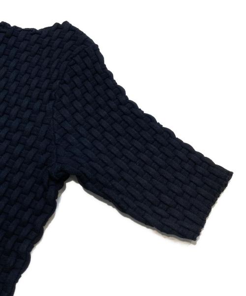 DRIES VAN NOTEN（ドリスヴァンノッテン）DRIES VAN NOTEN (ドリスヴァンノッテン) TINGLE ストレッチクルーネック半袖カットソー ブラック サイズ:XSの古着・服飾アイテム