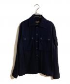 BEAMS PLUSビームスプラス）の古着「MIL SHT-JAC Wool Kersey」｜ネイビー