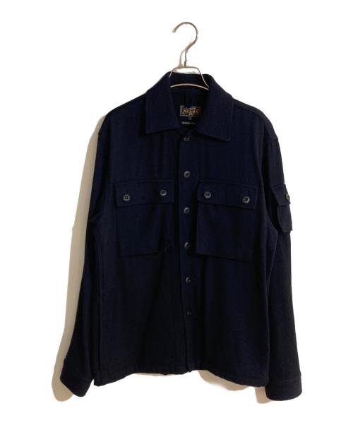 BEAMS PLUS（ビームスプラス）BEAMS PLUS (ビームスプラス) MIL SHT-JAC Wool Kersey ネイビー サイズ:Sの古着・服飾アイテム