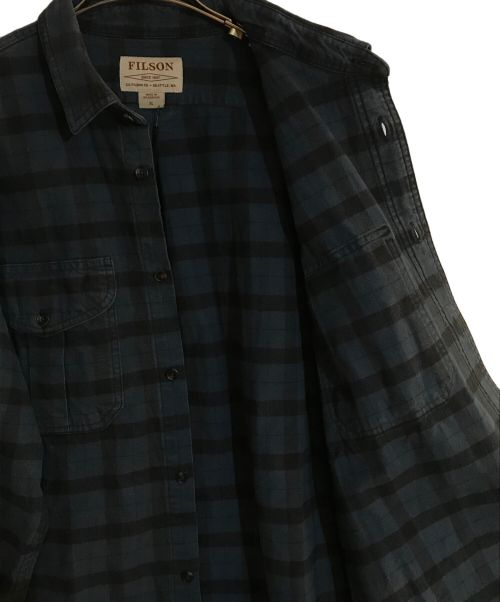 FILSON（フィルソン）FILSON (フィルソン) アラスカンガイドシャツ ブルー サイズ:XLの古着・服飾アイテム