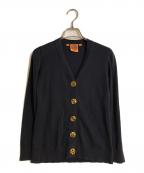 TORY BURCHトリーバーチ）の古着「ロゴボタンカーディガン」｜ネイビー