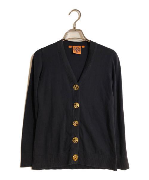 TORY BURCH（トリーバーチ）TORY BURCH (トリーバーチ) ロゴボタンカーディガン ネイビー サイズ:XLの古着・服飾アイテム
