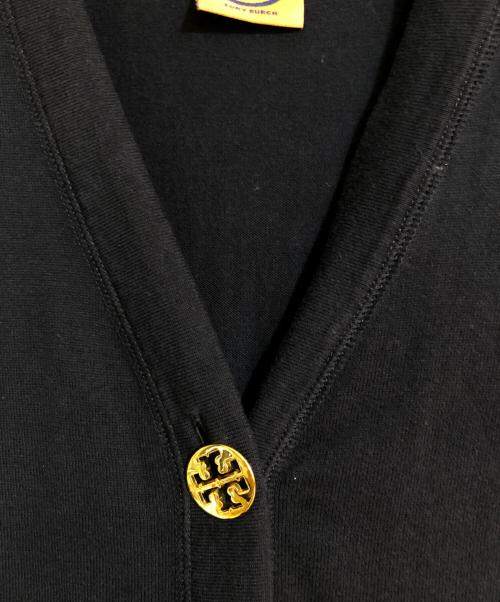 TORY BURCH（トリーバーチ）TORY BURCH (トリーバーチ) ロゴボタンカーディガン ネイビー サイズ:XLの古着・服飾アイテム