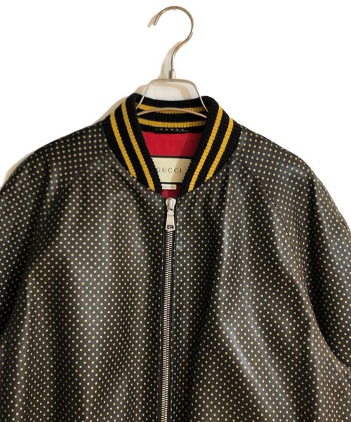 GUCCI（グッチ）GUCCI (グッチ) STARS MOTIF JACKET/スターモチーフジャケット ブラック サイズ:50の古着・服飾アイテム