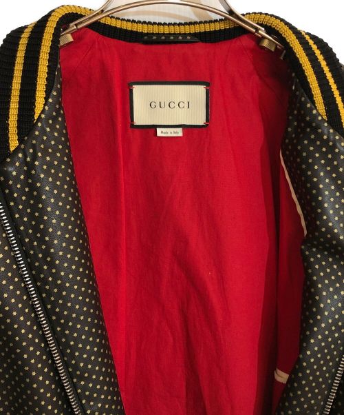 GUCCI（グッチ）GUCCI (グッチ) STARS MOTIF JACKET/スターモチーフジャケット ブラック サイズ:50の古着・服飾アイテム