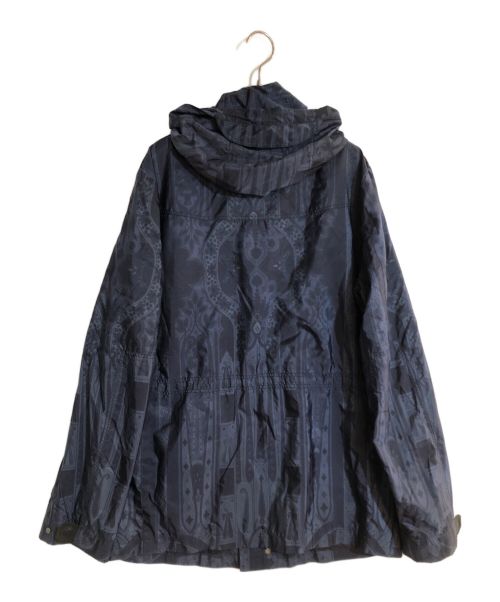 ETRO（エトロ）ETRO (エトロ) レザートリム ペイズリー柄マウンテンパーカー ネイビー サイズ:XLの古着・服飾アイテム
