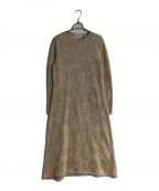 HANAE MORIハナエモリ）の古着「ジャガードフラワーニットワンピース」｜アイボリー