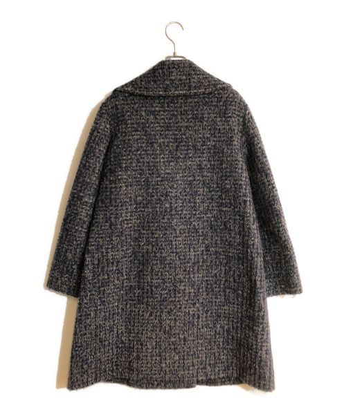 HANAE MORI（ハナエモリ）HANAE MORI (ハナエモリ) モヘアブレンドダブルコート ネイビー サイズ:40の古着・服飾アイテム