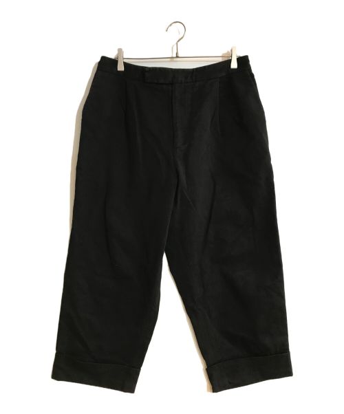 J.W.ANDERSON（ジェイダブリューアンダーソン）J.W.ANDERSON (ジェイダブリューアンダーソン) ヘビーオンステーパードクロップパンツ ブラック サイズ:34の古着・服飾アイテム