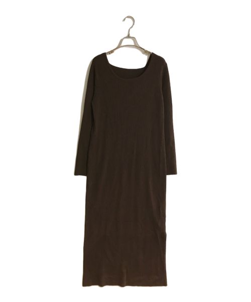 RIVE DROITE（リヴドロワ）RIVE DROITE (リヴドロワ) ラウンドネック2WAYワンピース ブラウン サイズ:38の古着・服飾アイテム