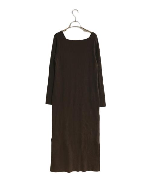 RIVE DROITE（リヴドロワ）RIVE DROITE (リヴドロワ) ラウンドネック2WAYワンピース ブラウン サイズ:38の古着・服飾アイテム