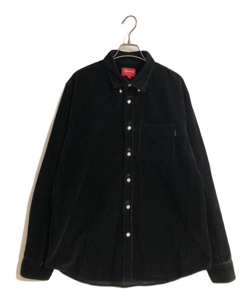 SUPREME（シュプリーム）SUPREME (シュプリーム) 16AW CORDUROY SHIRT/コーデュロイシャツ ブラック サイズ:Lの古着・服飾アイテム