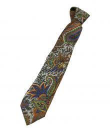 ETRO（エトロ）の古着「シルクネクタイ」｜オレンジ×グリーン