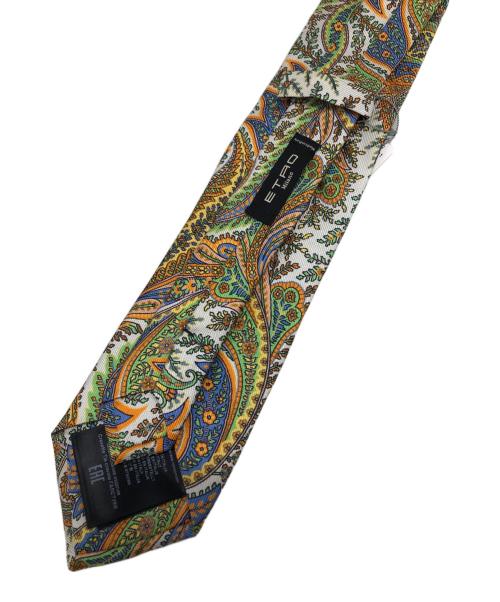 ETRO（エトロ）ETRO (エトロ) シルクネクタイ オレンジ×グリーン サイズ:不明 未使用品の古着・服飾アイテム