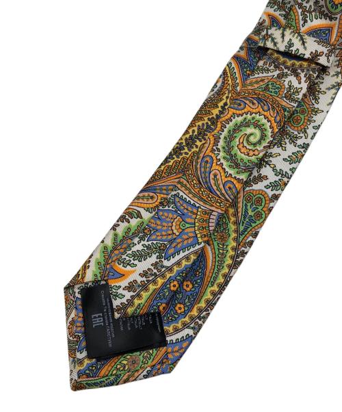ETRO（エトロ）ETRO (エトロ) シルクネクタイ オレンジ×グリーン サイズ:不明 未使用品の古着・服飾アイテム