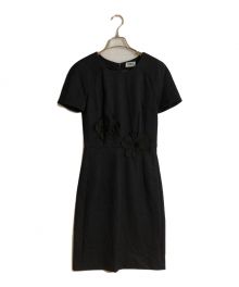 SONIA BY SONIA RYKIEL（ソニアバイソニアリキエル）の古着「フラワービジューワンピース」｜ネイビー