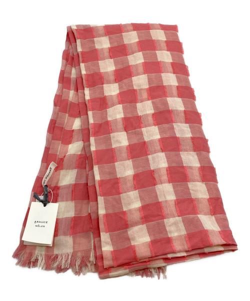 ASAUCE MELER（アソースメレ）ASAUCE MELER (アソースメレ) コットンレーヨンストール ピンク 未使用品の古着・服飾アイテム