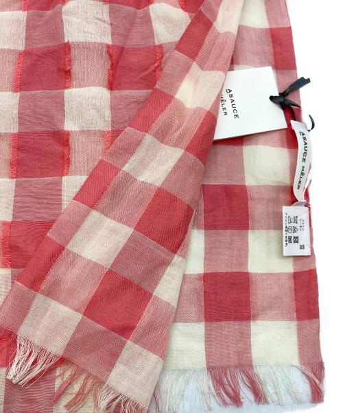 ASAUCE MELER（アソースメレ）ASAUCE MELER (アソースメレ) コットンレーヨンストール ピンク 未使用品の古着・服飾アイテム