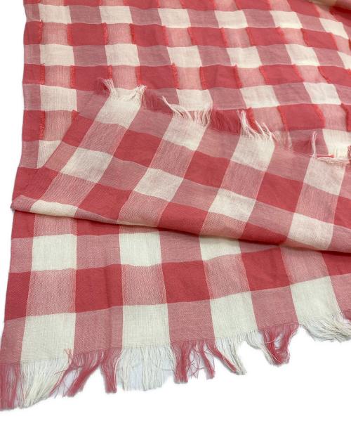 ASAUCE MELER（アソースメレ）ASAUCE MELER (アソースメレ) コットンレーヨンストール ピンク 未使用品の古着・服飾アイテム