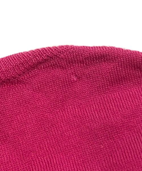 Christian Dior（クリスチャン ディオール）Christian Dior (クリスチャン ディオール) カナージュパターンノースリーブニット ピンク サイズ:Ｓの古着・服飾アイテム