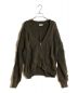 juemi（ジュエミ）の古着「Rhombus Plated Cardigan/ロンバスプリーティドカーディガン」｜カーキ