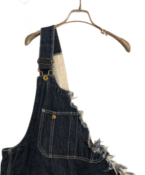 FACETASM（ファセッタズム）FACETASM (ファセッタズム) RIPPED ONE SHOULDER OVERALL インディゴ サイズ:５の古着・服飾アイテム