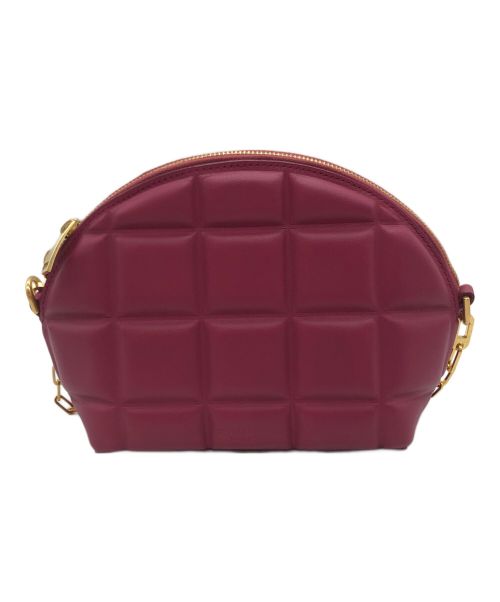 BOTTEGA VENETA（ボッテガベネタ）BOTTEGA VENETA (ボッテガベネタ) パデットミニハーフムーンチェーンショルダーバッグ ピンクの古着・服飾アイテム