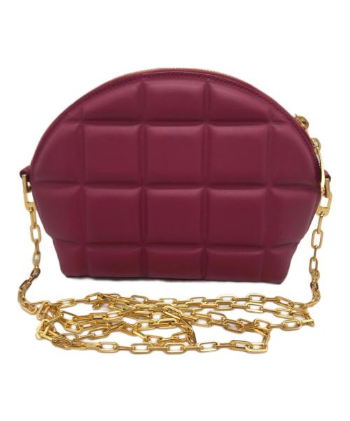 BOTTEGA VENETA（ボッテガベネタ）BOTTEGA VENETA (ボッテガベネタ) パデットミニハーフムーンチェーンショルダーバッグ ピンクの古着・服飾アイテム