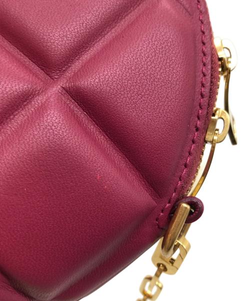 BOTTEGA VENETA（ボッテガベネタ）BOTTEGA VENETA (ボッテガベネタ) パデットミニハーフムーンチェーンショルダーバッグ ピンクの古着・服飾アイテム