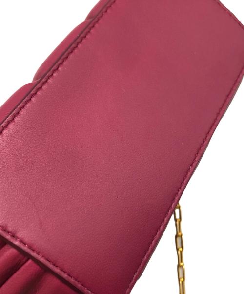 BOTTEGA VENETA（ボッテガベネタ）BOTTEGA VENETA (ボッテガベネタ) パデットミニハーフムーンチェーンショルダーバッグ ピンクの古着・服飾アイテム