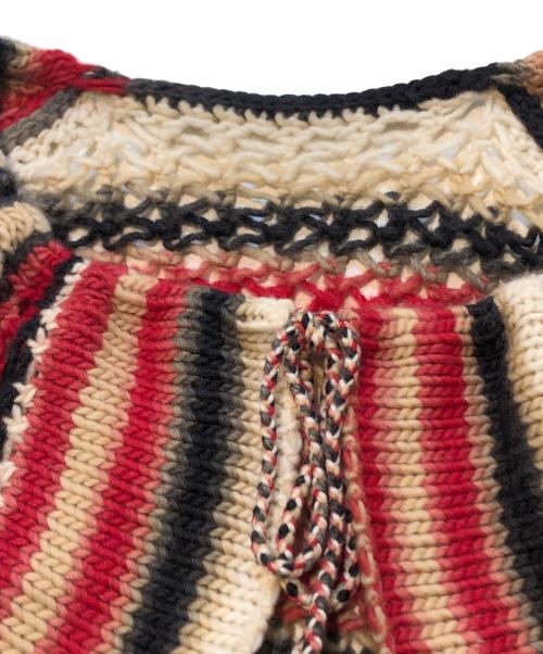 PERVERZE（パーバーズ）PERVERZE (パーバーズ) FACE HAND KNIT SLEEVE-LESS TOP レッド サイズ:FREEの古着・服飾アイテム