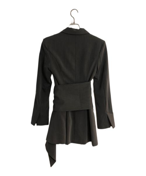 melt the lady（メルトザレディ）melt the lady (メルトザレディ) thick belt jacket onepiece/ジャケットワンピース グレー サイズ:FREEの古着・服飾アイテム