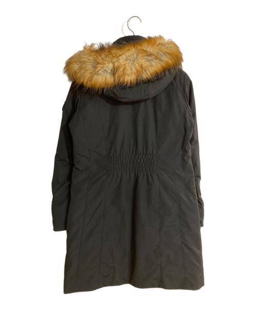 MICHAEL KORS（マイケル・コース）MICHAEL KORS (マイケル・コース) ロゴワッペンファー付きダウンコート ブラック サイズ:Sの古着・服飾アイテム