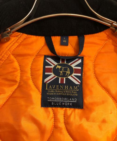 LAVENHAM（ラベンハム）LAVENHAM (ラベンハム) TOMORROW LAND BLUE WORK (トゥモローランドブルーワーク) 別注 キルティングブルゾン グレー サイズ:40の古着・服飾アイテム