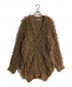 STELLA McCARTNEYステラマッカートニー）の古着「アルパカ フリンジニットカーディガン」｜ブラウン