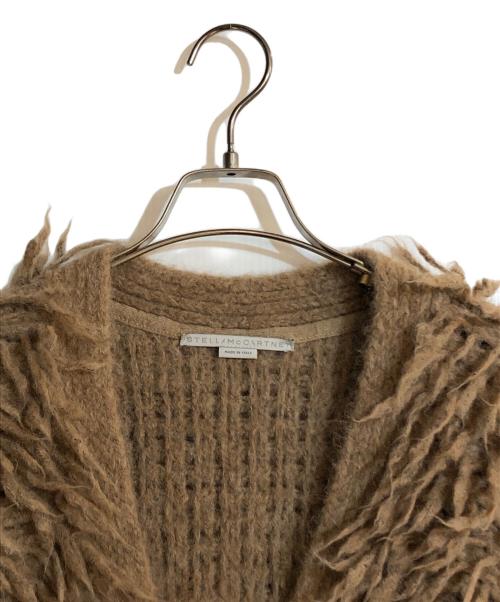 STELLA McCARTNEY（ステラマッカートニー）STELLA McCARTNEY (ステラマッカートニー) アルパカ フリンジニットカーディガン ブラウン サイズ:34の古着・服飾アイテム