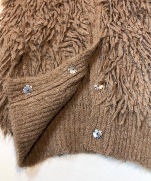 STELLA McCARTNEY（ステラマッカートニー）STELLA McCARTNEY (ステラマッカートニー) アルパカ フリンジニットカーディガン ブラウン サイズ:34の古着・服飾アイテム