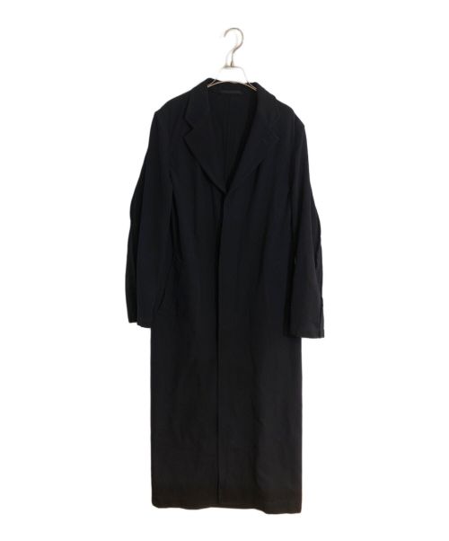 COMME des GARCONS HOMME PLUS（コムデギャルソンオムプリュス）COMME des GARCONS HOMME PLUS (コムデギャルソンオムプリュス) インサイドアウトロングコート ネイビー サイズ:Mの古着・服飾アイテム