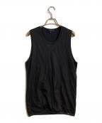 GUCCIグッチ）の古着「ワンポイントシェリーライン メッシュトップス」｜ブラック