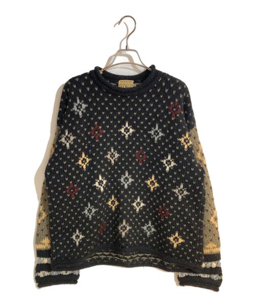 L.L.Bean（エルエルビーン）L.L.Bean (エルエルビーン) HAND KNIT バーズアイニット ブラック サイズ:Ｌの古着・服飾アイテム