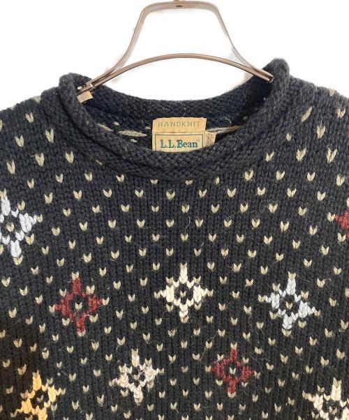 L.L.Bean（エルエルビーン）L.L.Bean (エルエルビーン) HAND KNIT バーズアイニット ブラック サイズ:Ｌの古着・服飾アイテム
