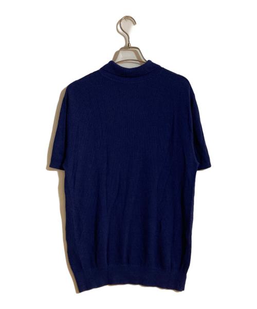 A.P.C.（アーペーセー）A.P.C. (アーペーセー) リネンミックスニットポロ ネイビー サイズ:Mの古着・服飾アイテム