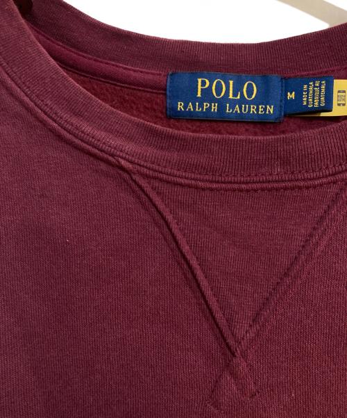 POLO RALPH LAUREN（ポロ・ラルフローレン）POLO RALPH LAUREN (ポロ・ラルフローレン) Poloベア スウェットシャツ ボルドー サイズ:Mの古着・服飾アイテム